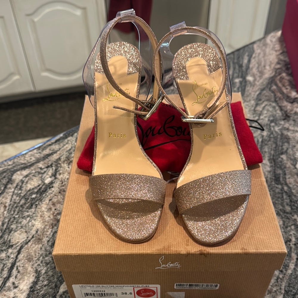 Christian Louboutin Gold Glamorous Heels
